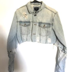Cropped jean jacket